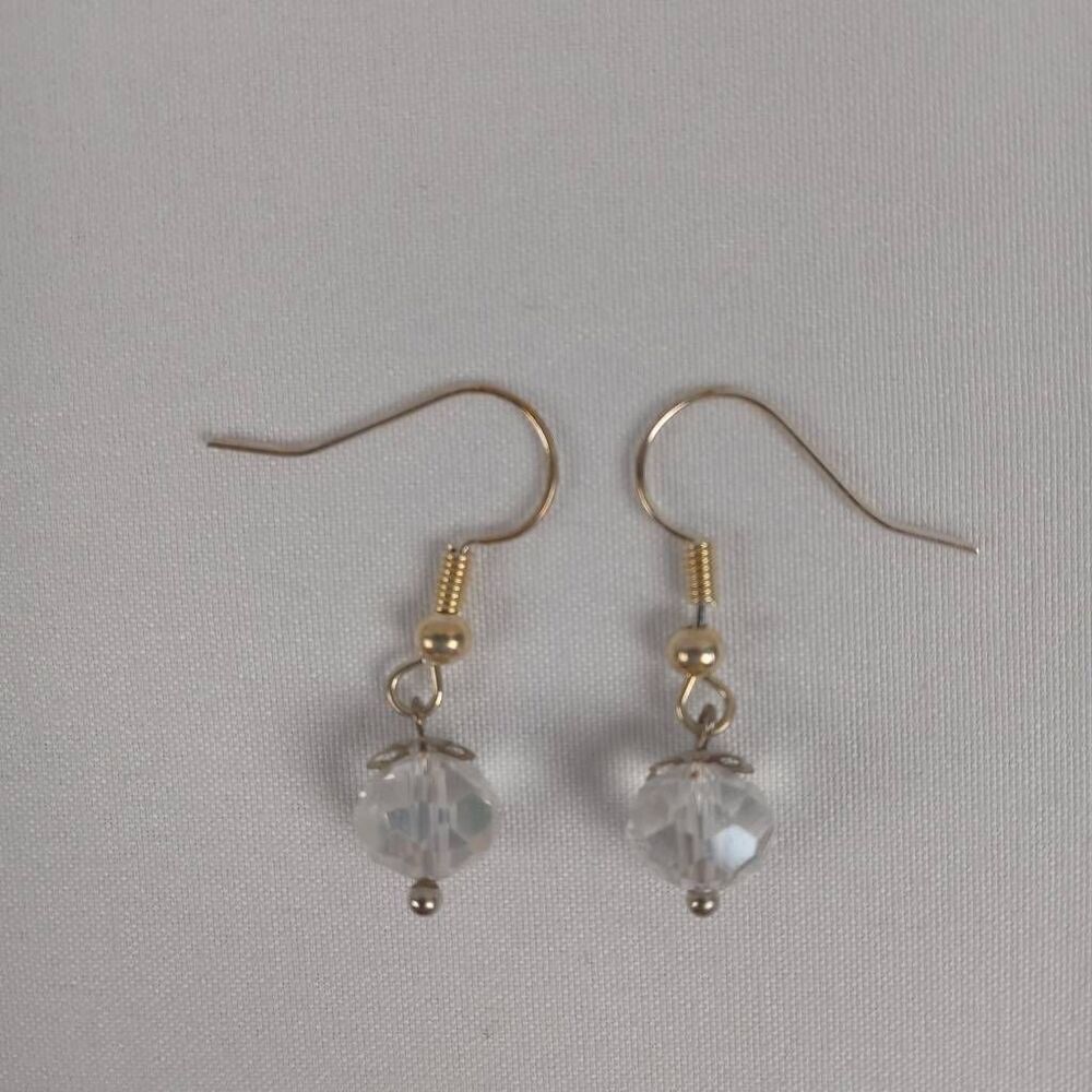 Clear beaded earrings